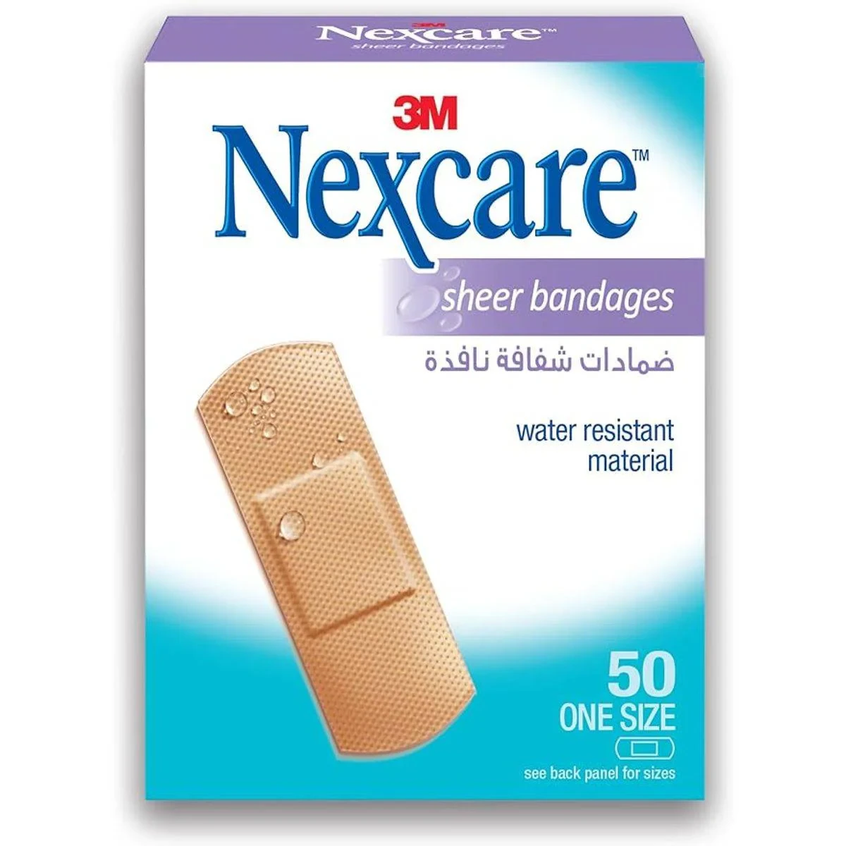 Nexcare Bandages Sheer 72x25mm 50 Plasters