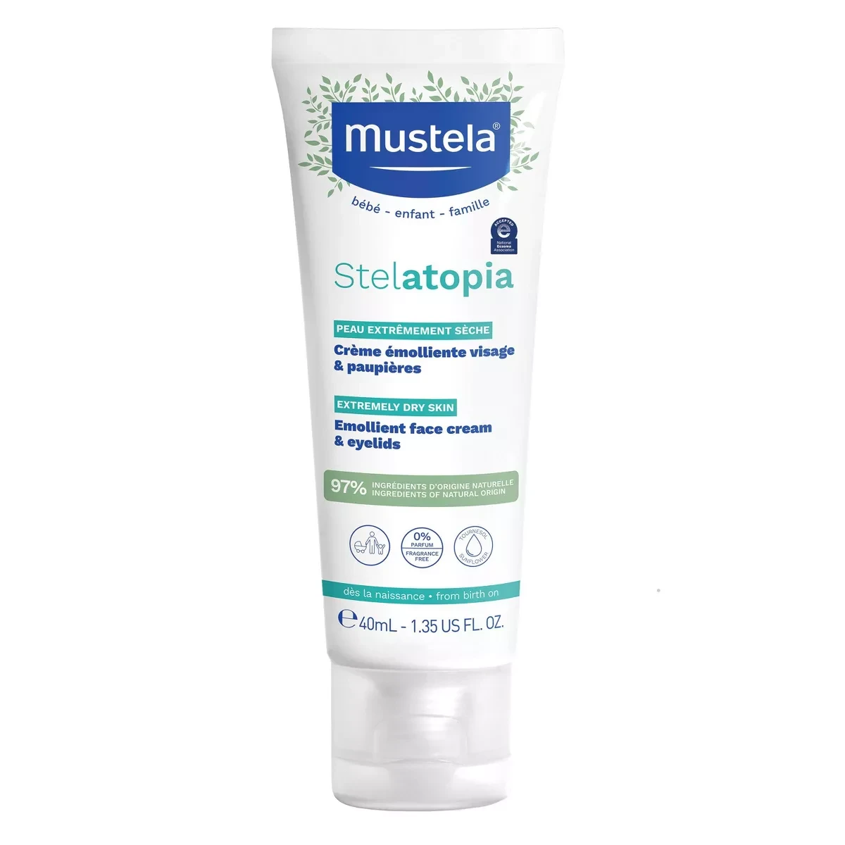 Mustela Baby Stelatopia Emollient Face & Eyelids Cream 40ml