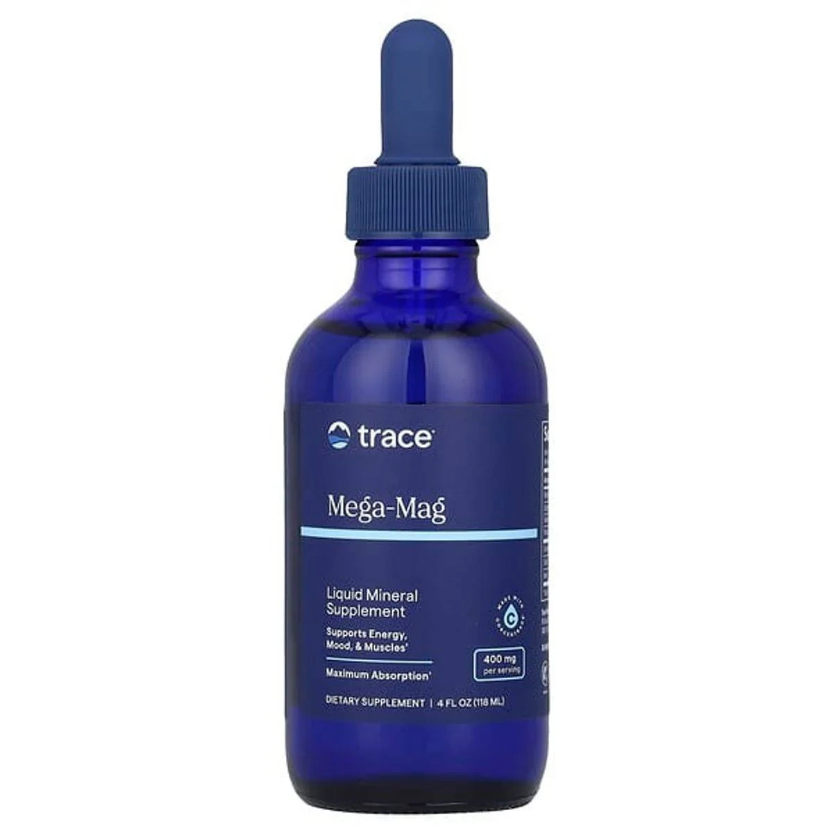 Trace Minerals Mega Mag 400mg Mineral Liquid 118ml