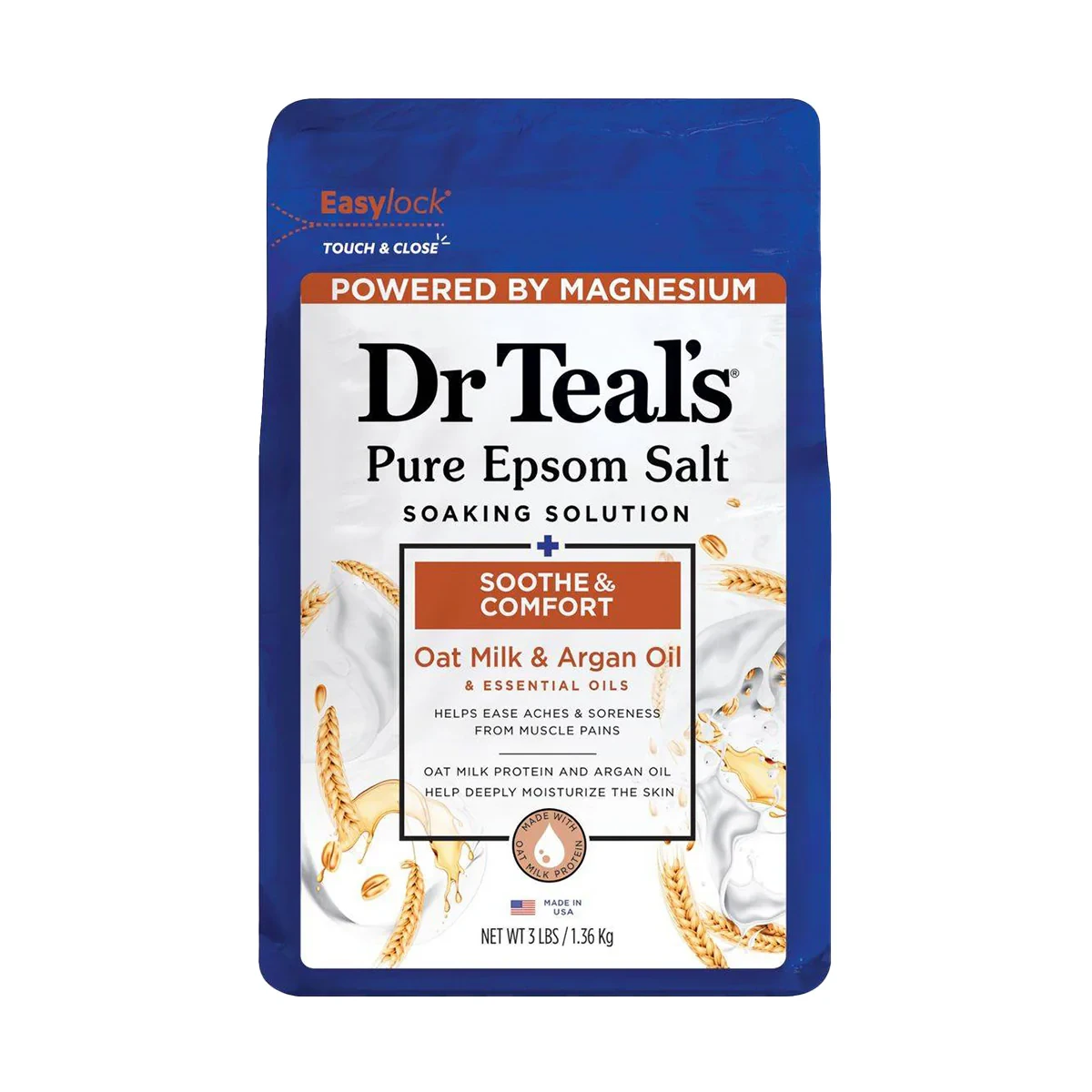 Dr Teals Pure Epsom Salt Soaking Solution Soothe & Comfort 1.36kg