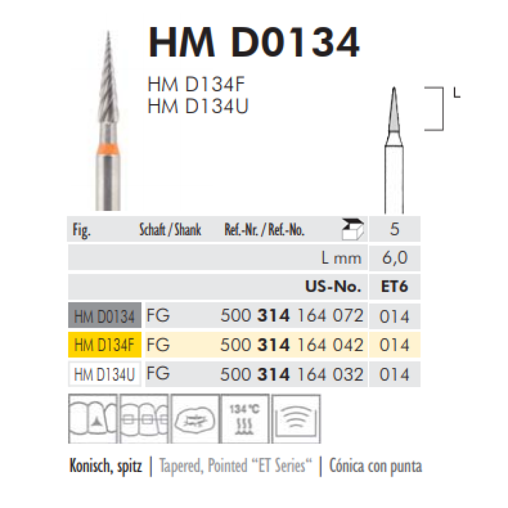 TWIST FINISHING BURS - HM D 0134