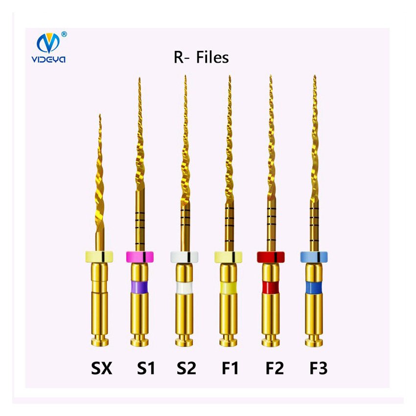 R-Files Heat Activation Gold Engine Use NiTi SX-F3 - 25 mm, Protaper Sequence Assorted Kit SX-S1-S2-F1-F2-F3