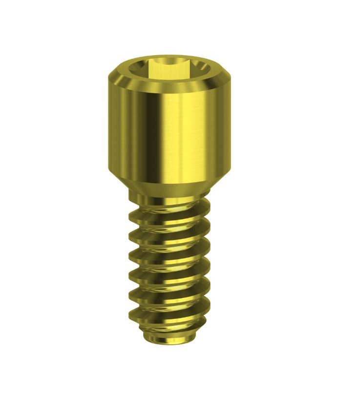Screw Hex Tin Coated Compatible With GlobalD In-Kone On Abutment Angled 1.22 mm Gold