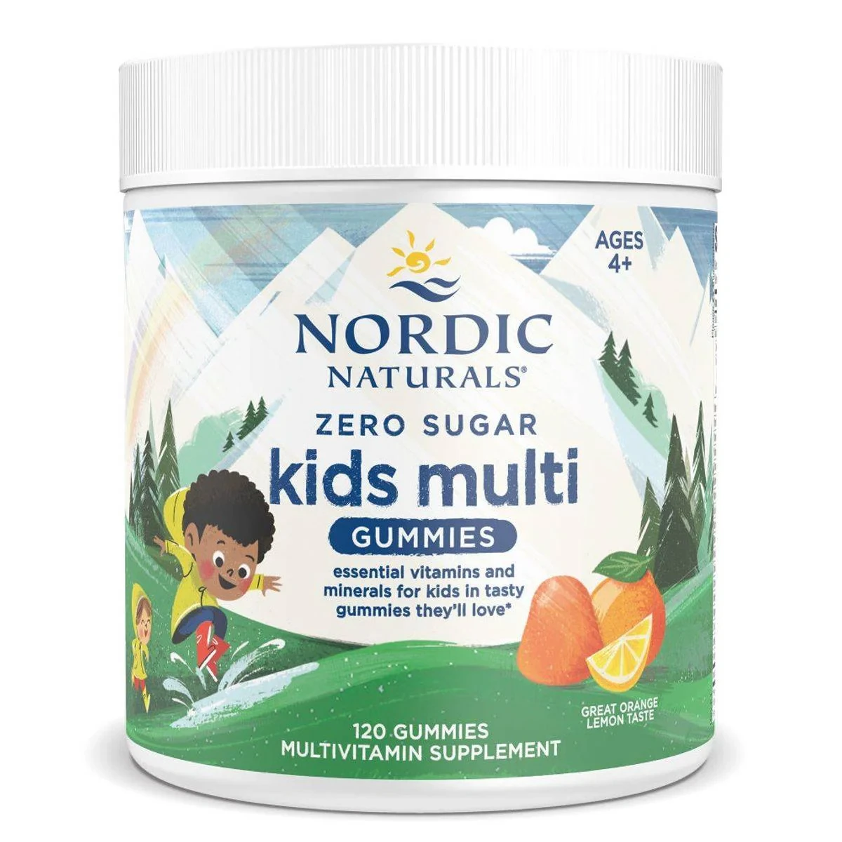 Nordic Naturals Zero Sugar Kids Multigummies Orange 120 Gummies