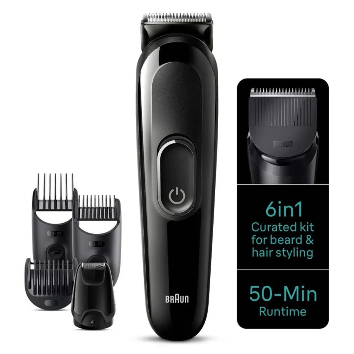 Braun Beard Trimmer Electric Series 3 6 In One Style Kit Black MGK3410