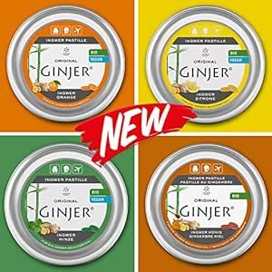 Ginjer Organic Ginger Pastilles Honey 40g