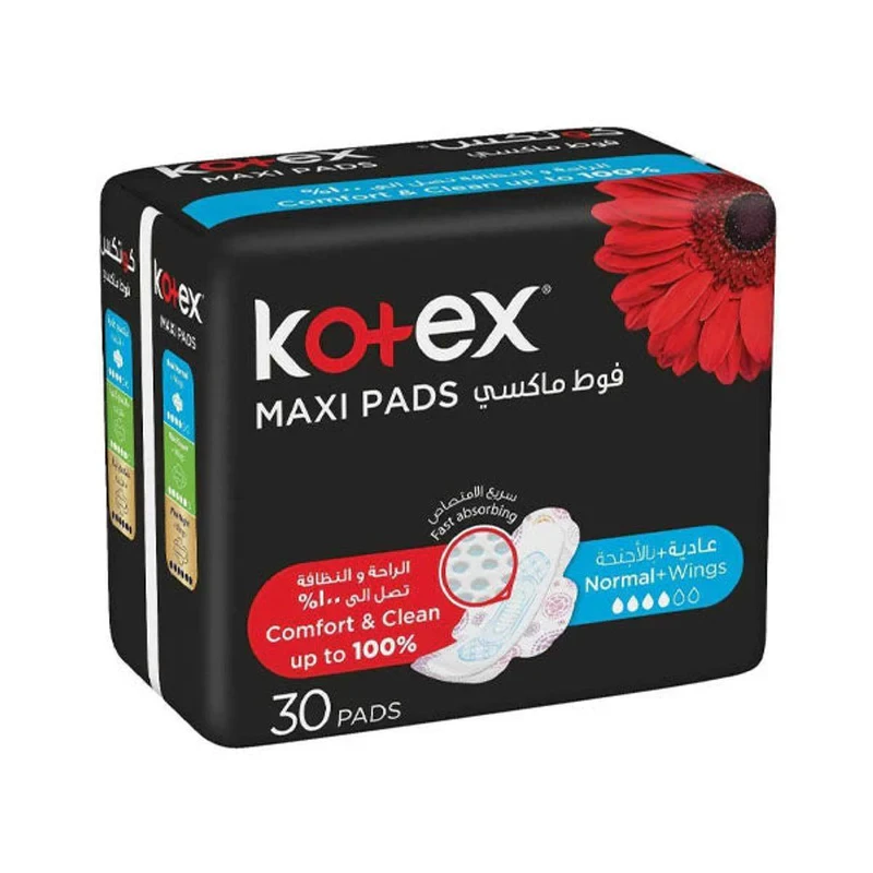 Kotex Sanitary Napkin Maxi Slim Normal + Wings 30 Pads
