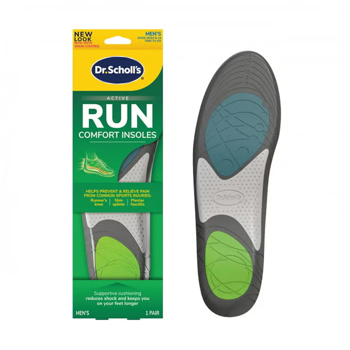Dr Scholls Run Active Comfort Insoles Mens 1 Pair
