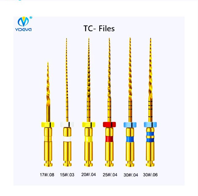 TC-Files Heat Activation Engine Use Assorted - 25 mm Gold, Assorted Kit Includes Orifice Opener .8#17 - Glide Pass .3#15 - 04#20 - .04#25 - .04#30 - .06# 30