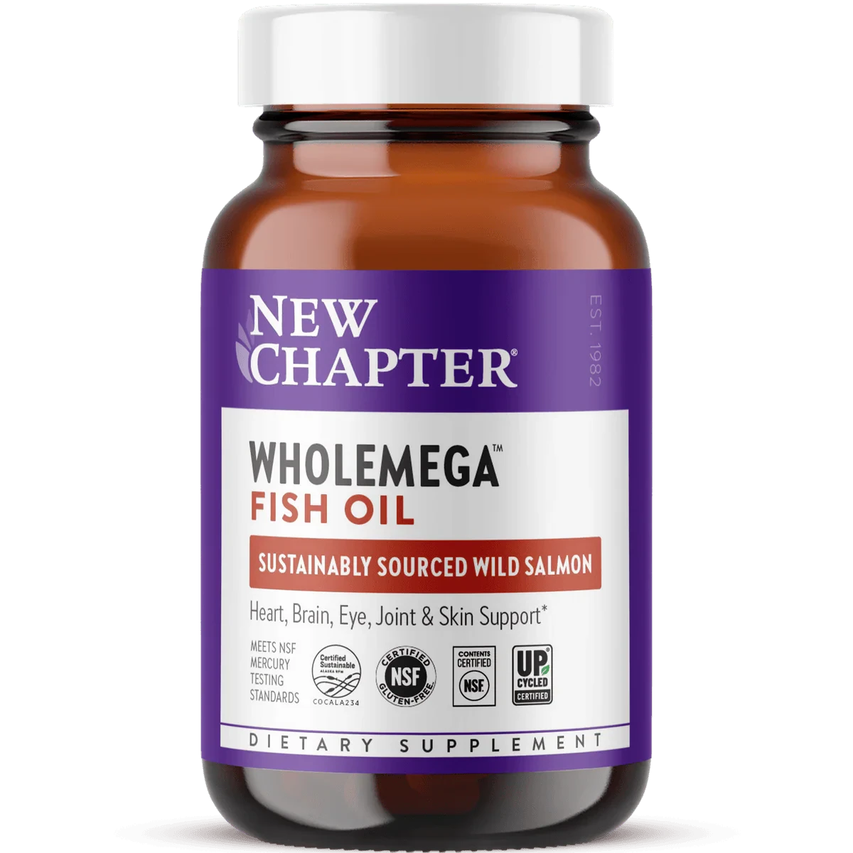 New Chapter Wholemega Fish Oil 1000mg 120 Softgels