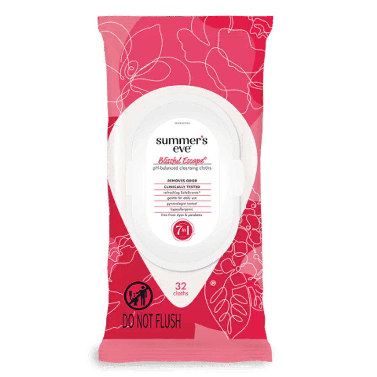 Summer's Eve Daily Refreshing Cloths Blissful Escape 32 Pack